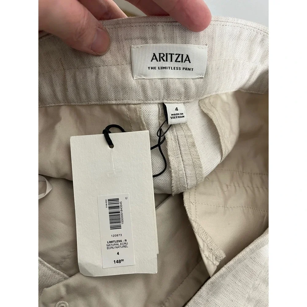 ARITZIA The Limitless Linen Pant in Natural Ecru